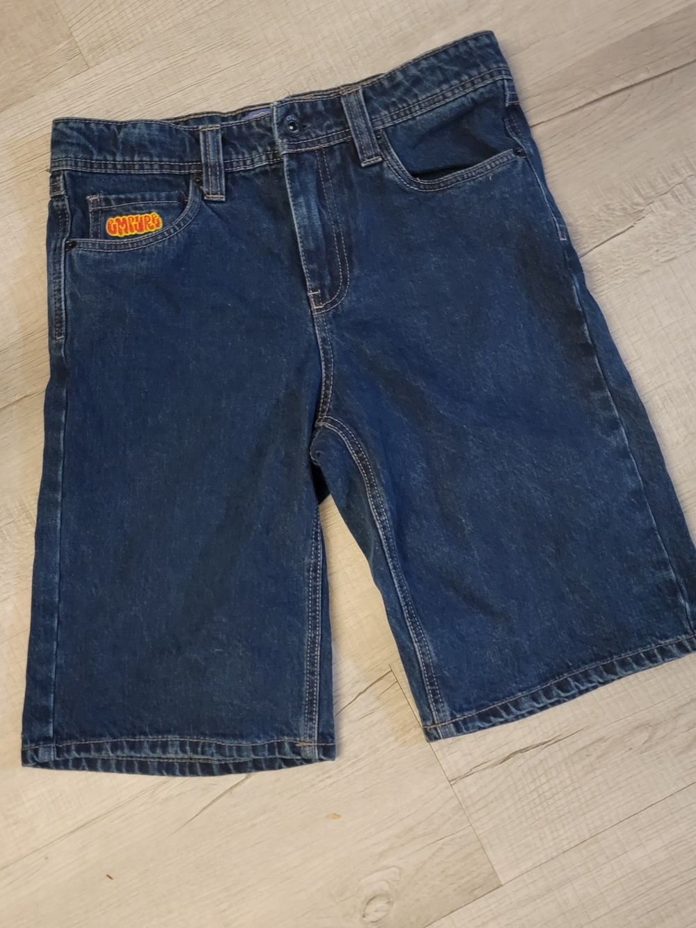 Empyre Dark Blue Denim Cargo Shorts